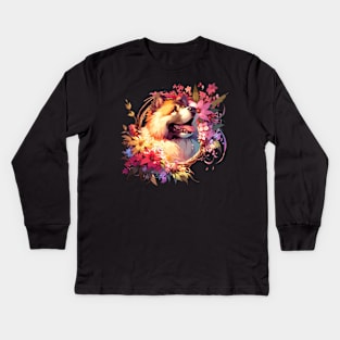 Eurasier Brightens Mothers Day - Unique Dog Mom Gift Idea Kids Long Sleeve T-Shirt